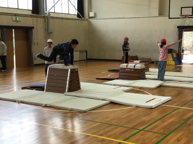 跳び箱も余裕です